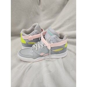 *Sold* Reebok Size 11 Womens High Top  Sneakers Grey And Pink Lace up